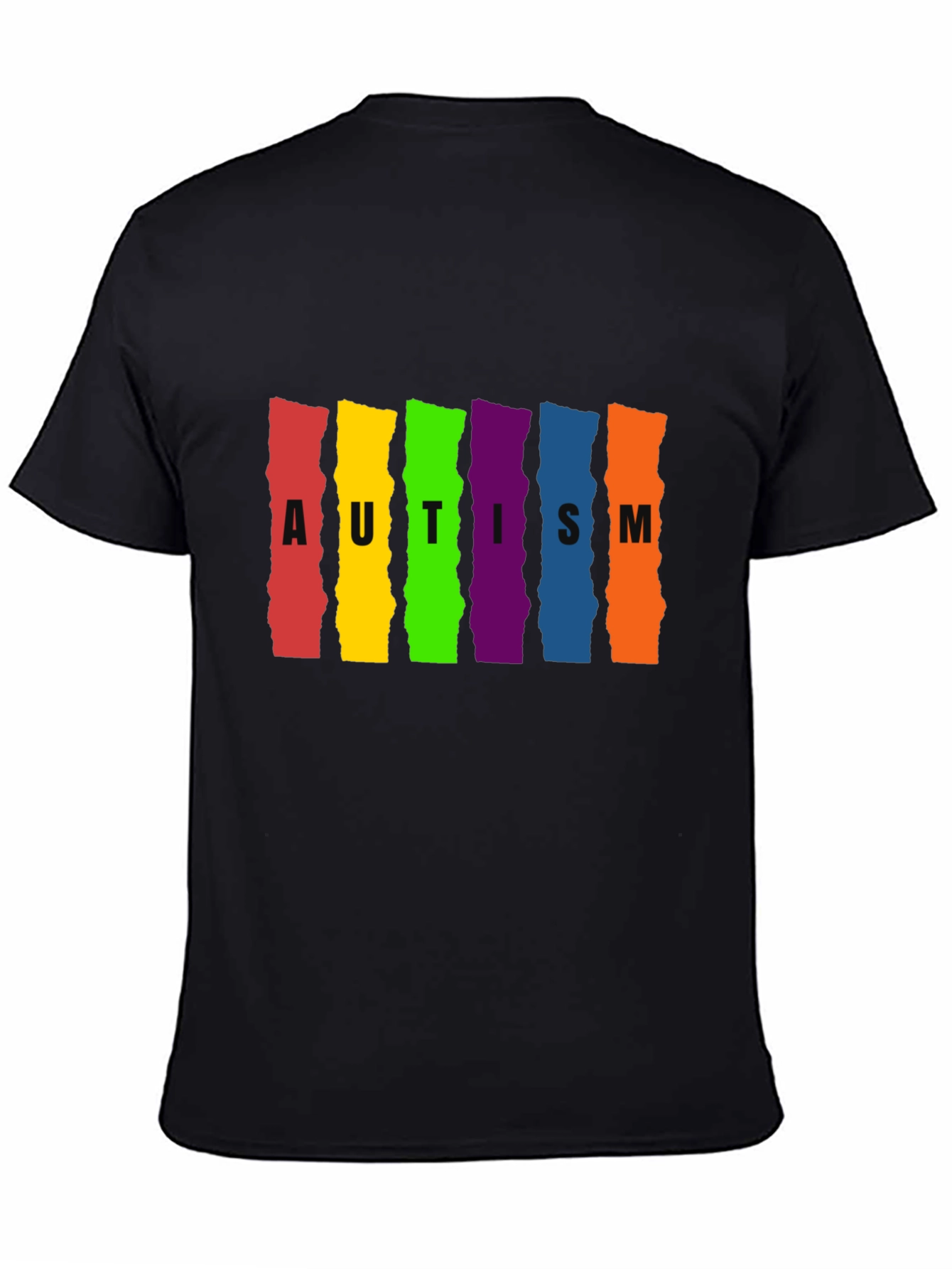 Autism Awareness Rainbow Striped T-Shirt