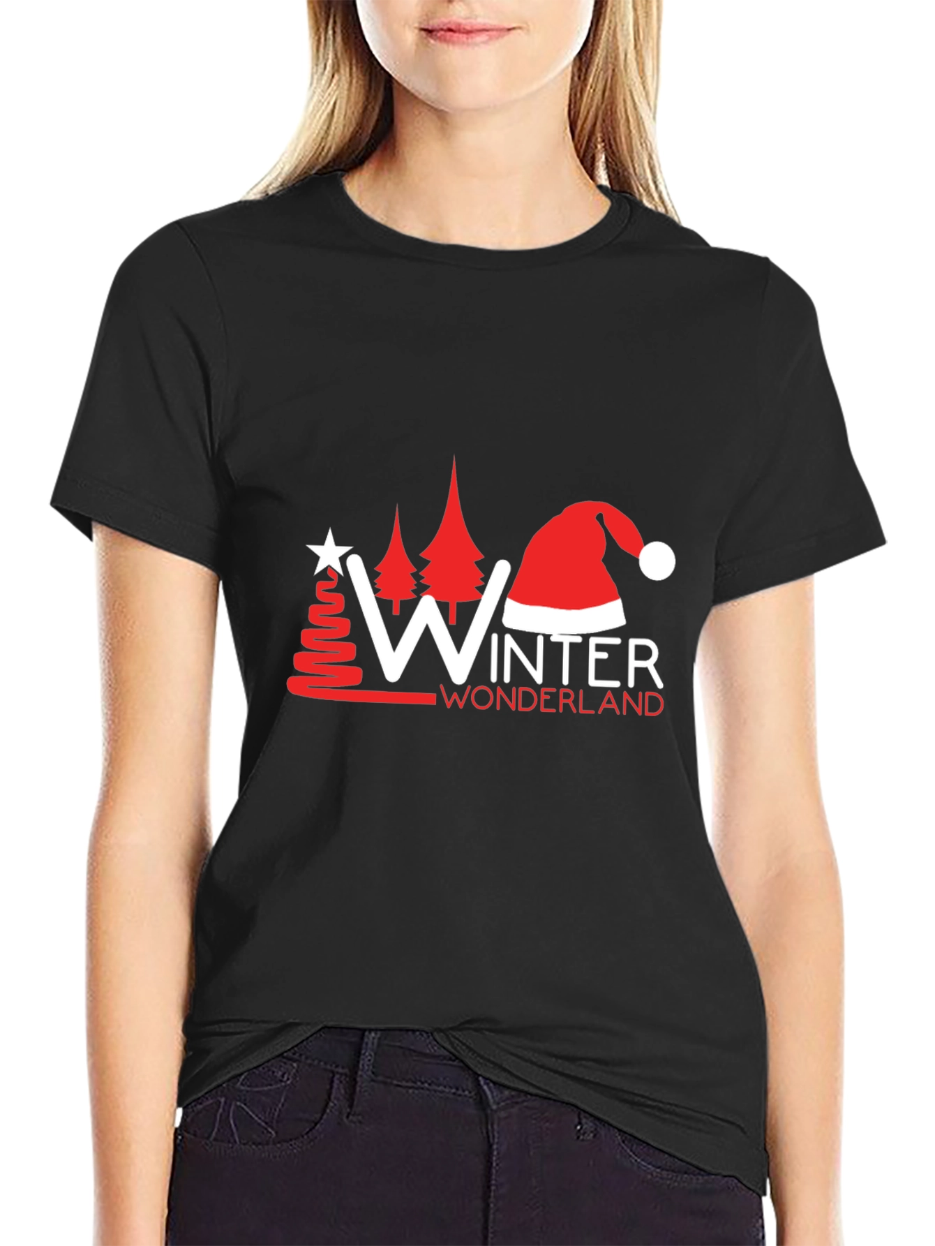 Winter Wonderland Graphic Tee - Black