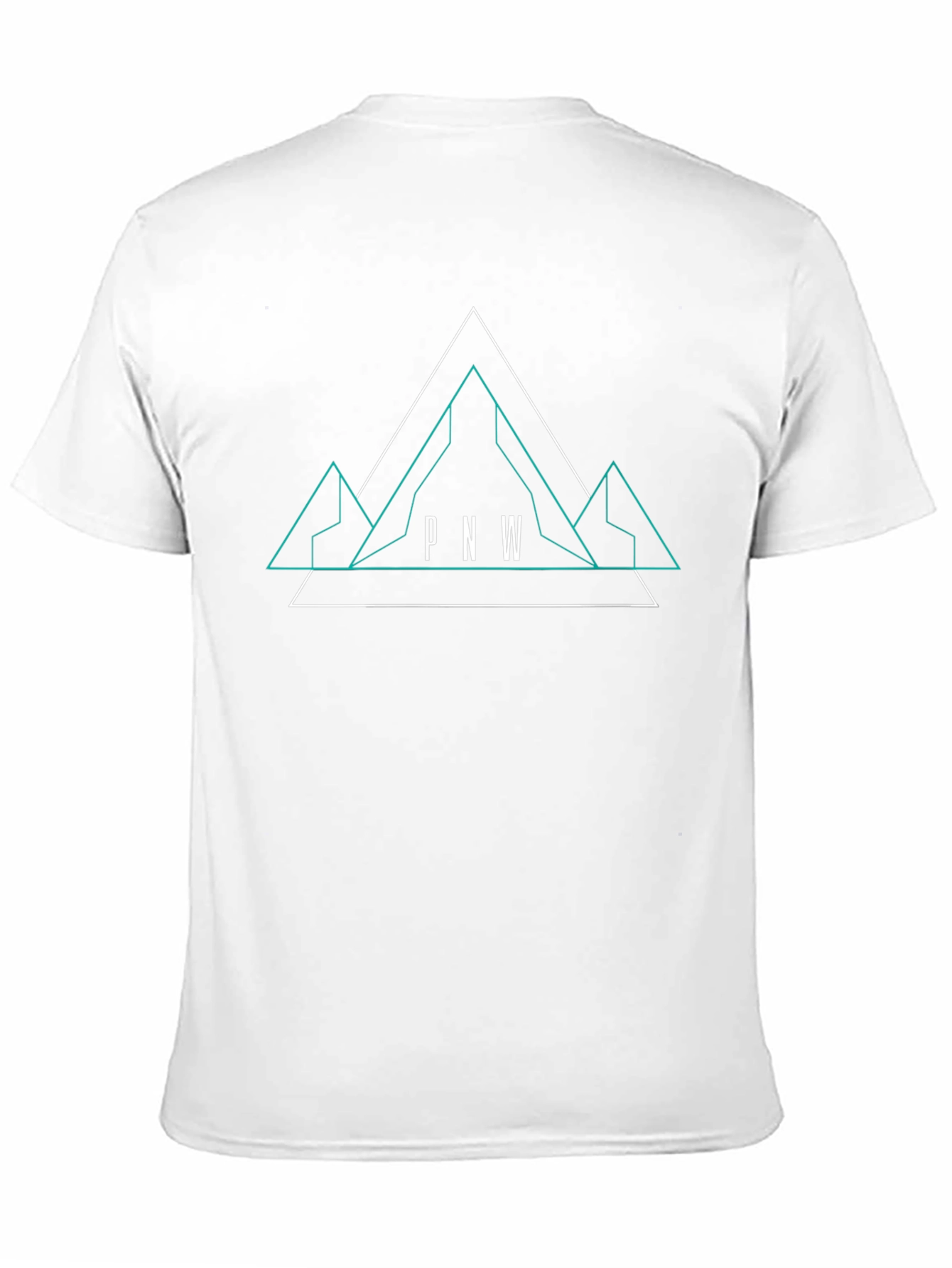PNW Mountain Graphic Tee - Black Cotton T-Shirt