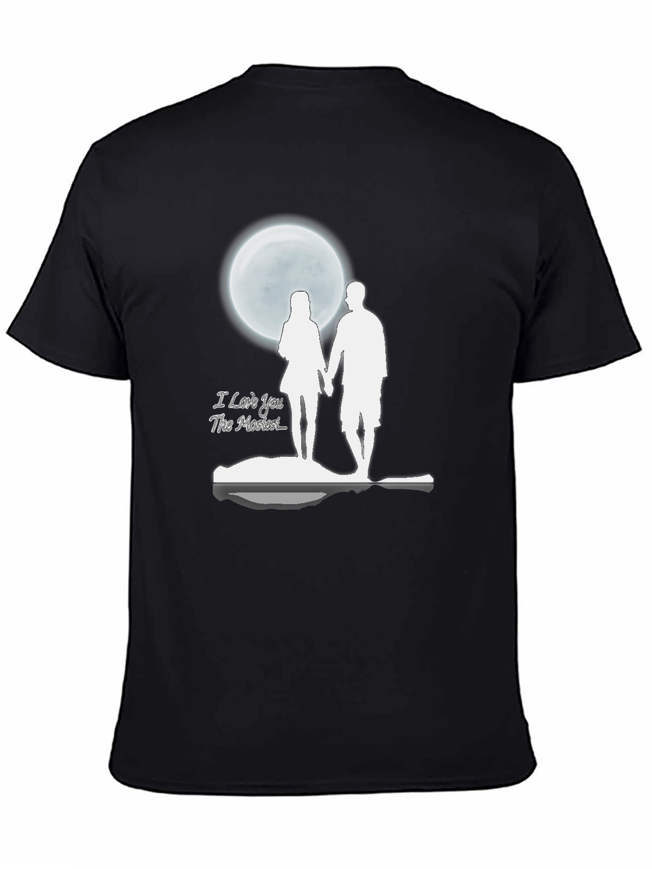 Romantic Moonlit Couple Graphic T-Shirt