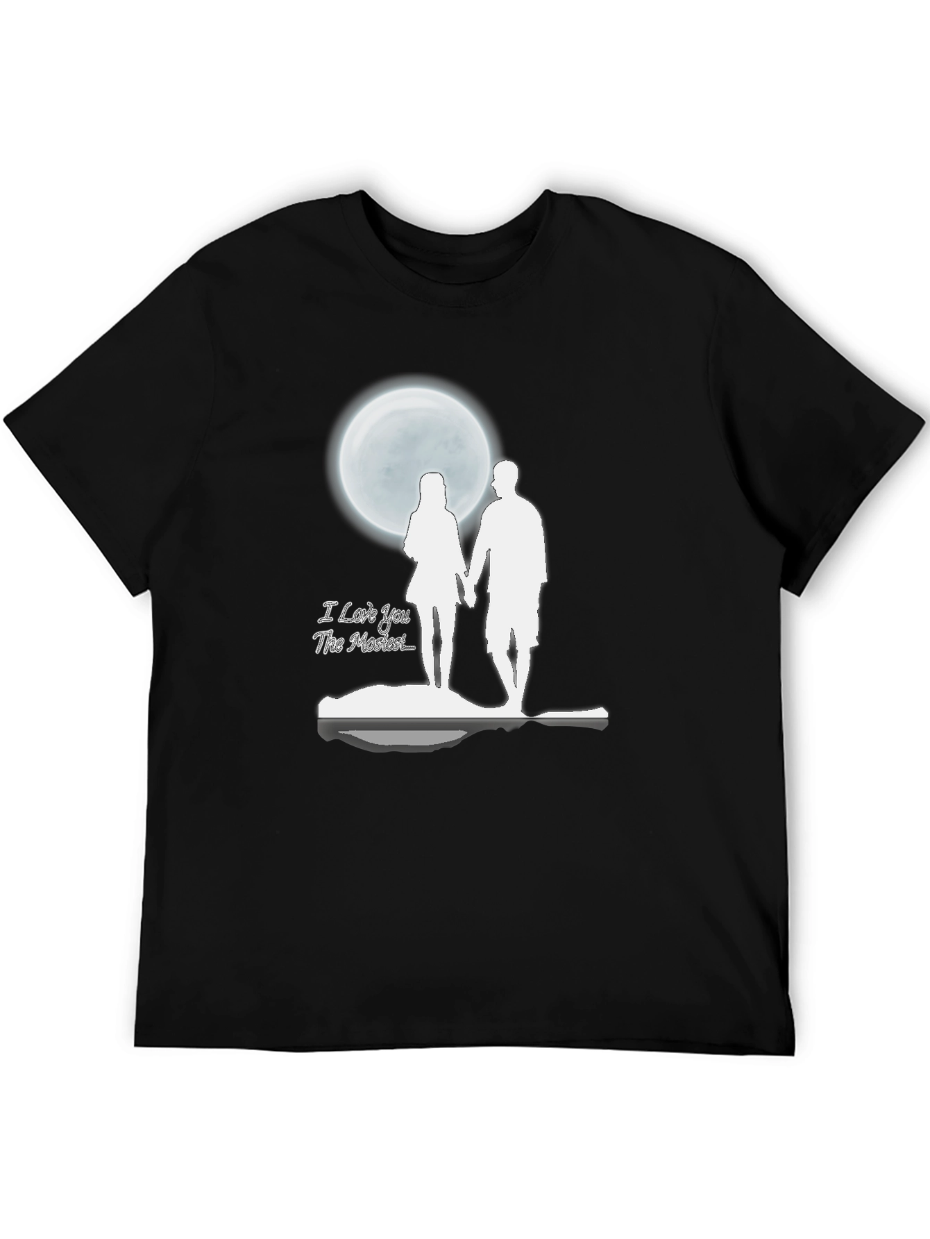 Romantic Moonlit Couple Graphic T-Shirt