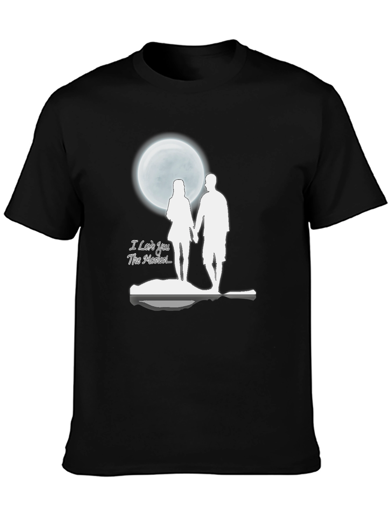 Romantic Moonlit Couple Graphic T-Shirt