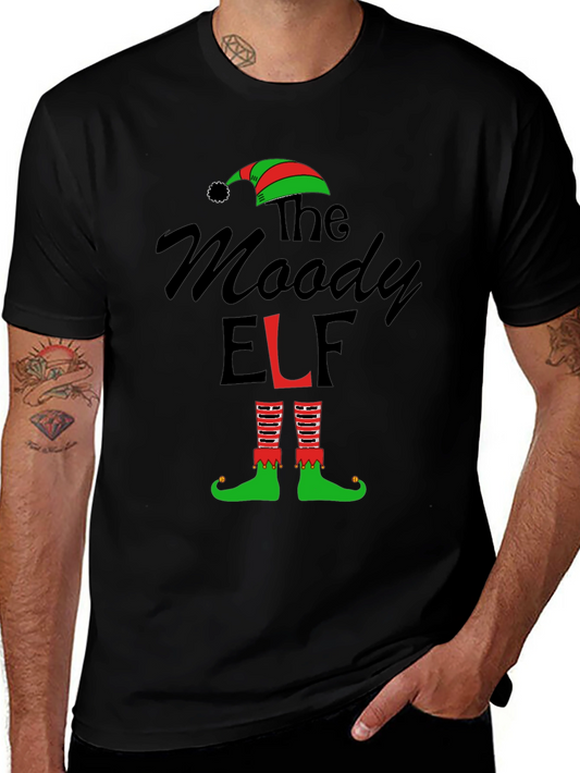 The Moody Elf Christmas Graphic T-Shirt