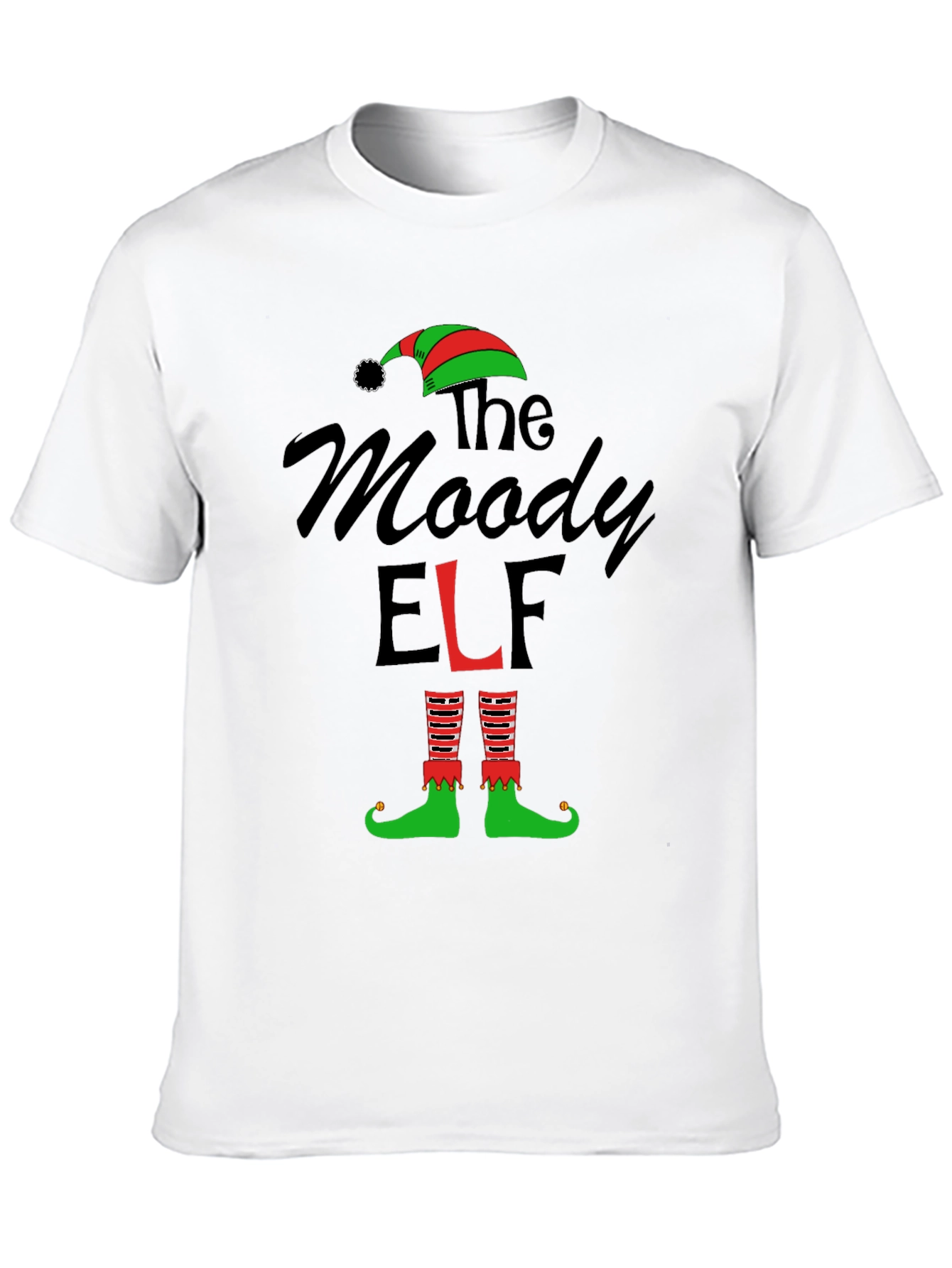 The Moody Elf Christmas Graphic T-Shirt