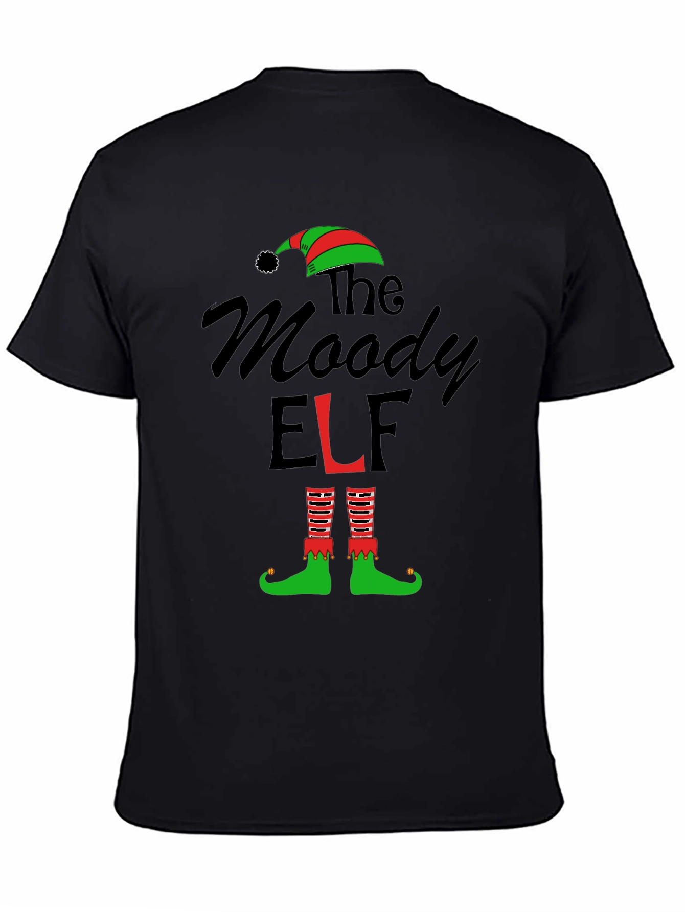 The Moody Elf Christmas Graphic T-Shirt