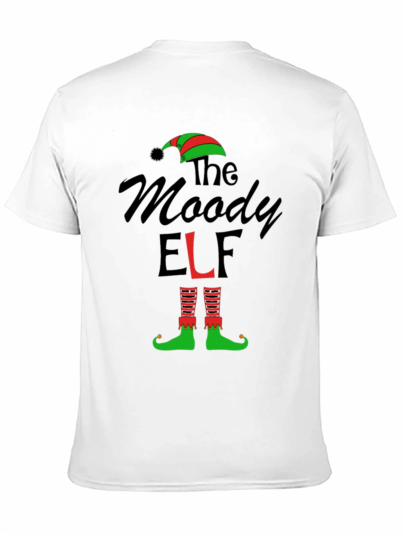 The Moody Elf Christmas Graphic T-Shirt