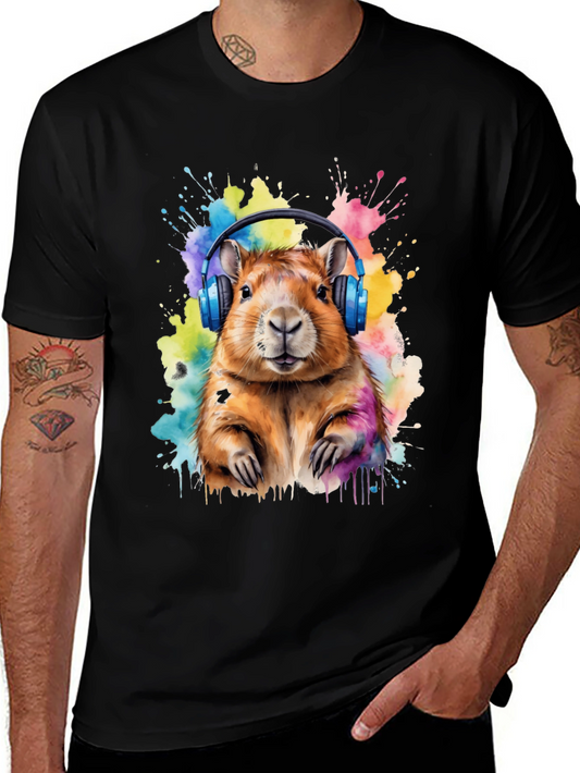Capybara Headphone T-Shirt