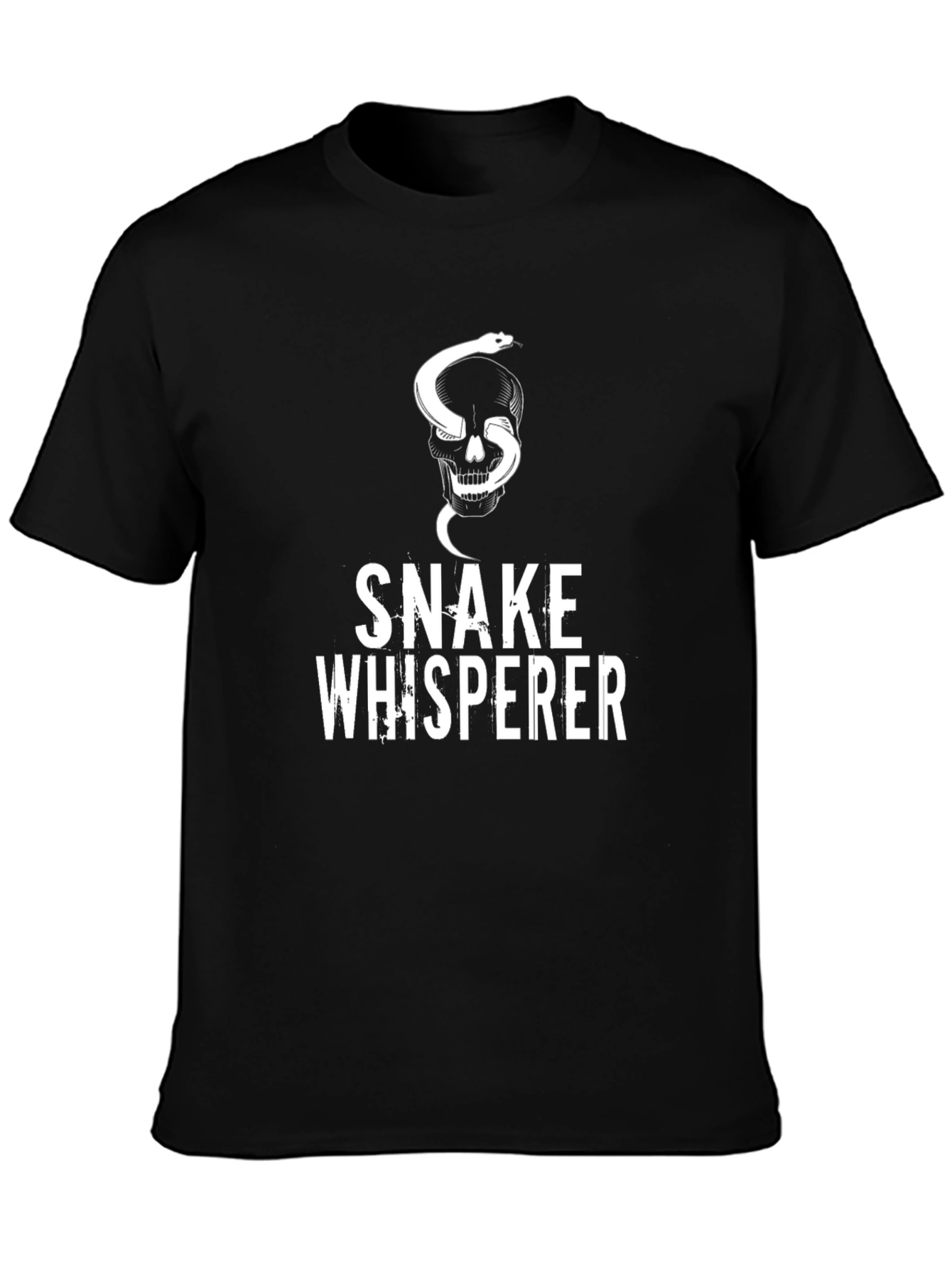 Snake Whisperer Graphic Tee - Skull & Snake Design