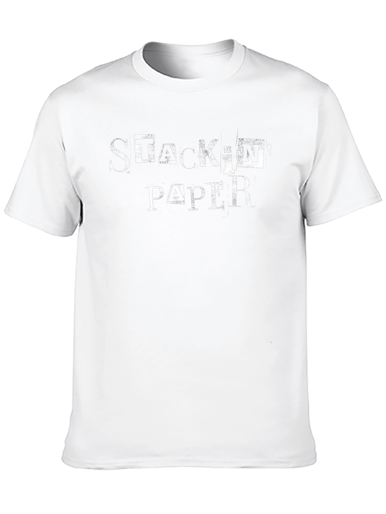 Stackin Paper Graphic Tee - Black Cotton Blend