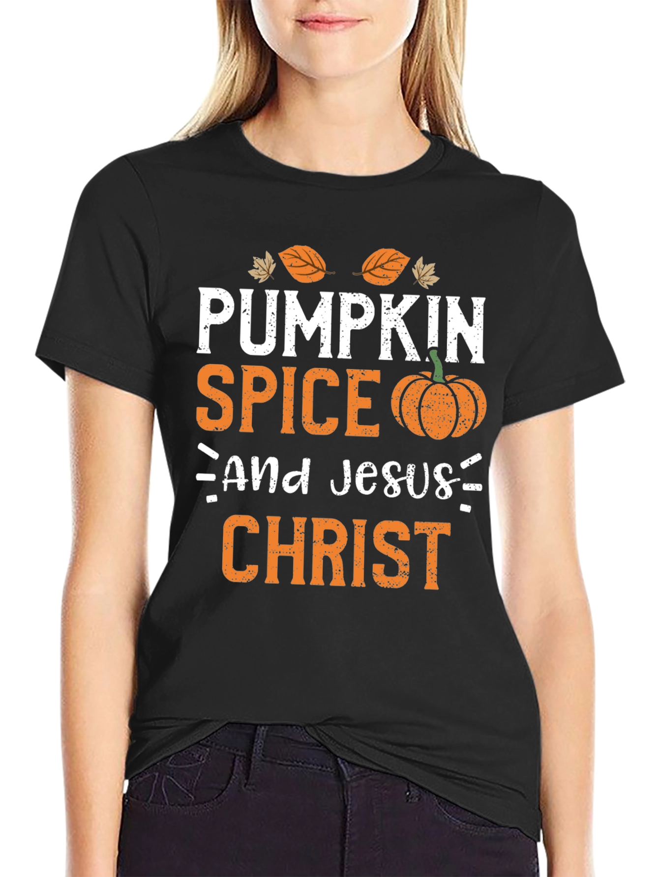 Pumpkin Spice & Jesus Christ Graphic Tee