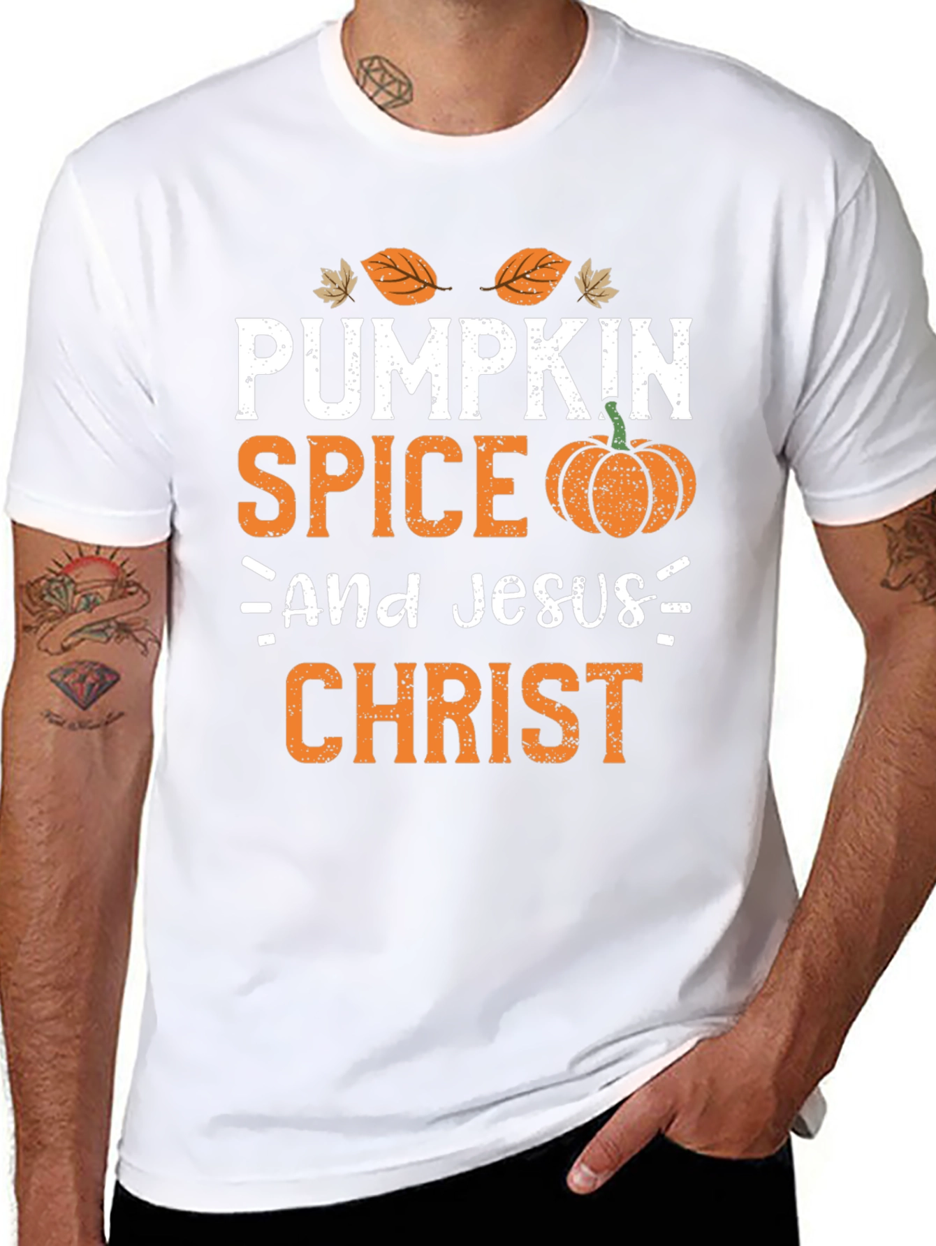 Pumpkin Spice & Jesus Christ Graphic Tee