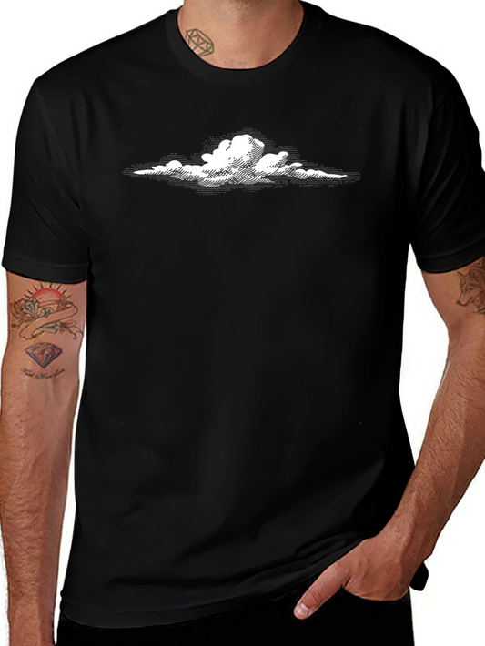Cloud Graphic Tee - Stylish Black T-Shirt