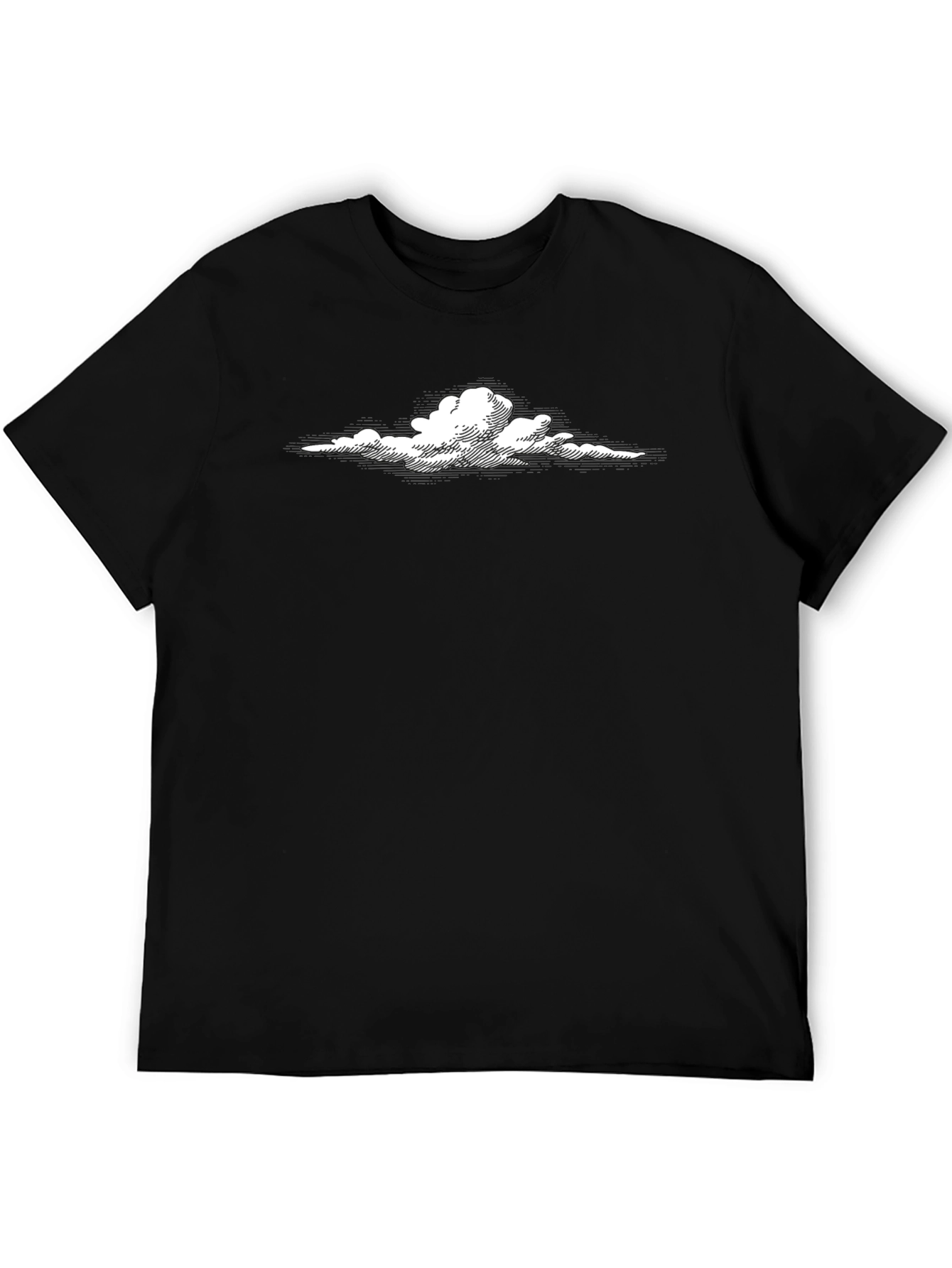 Cloud Graphic Tee - Stylish Black T-Shirt