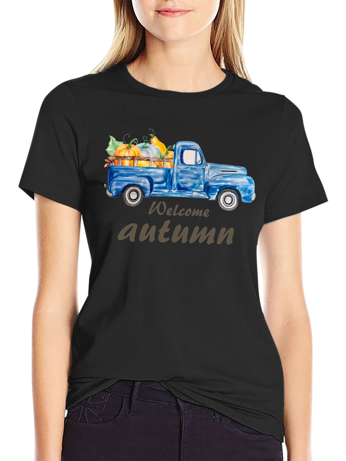 Welcome Autumn Truck Graphic Tee