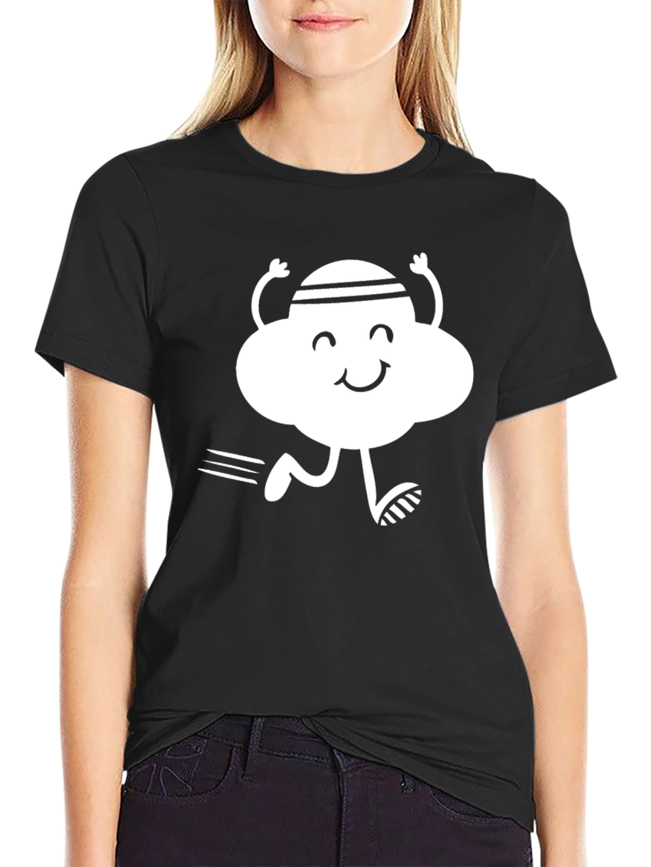 Running Cloud Graphic Tee - Black