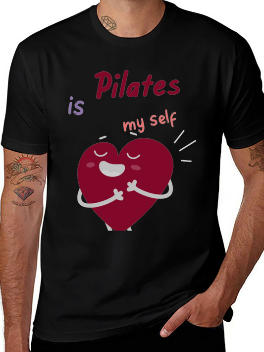 Pilates Is My Self Heart Graphic T-Shirt