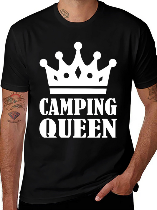 Camping Queen Black T-Shirt