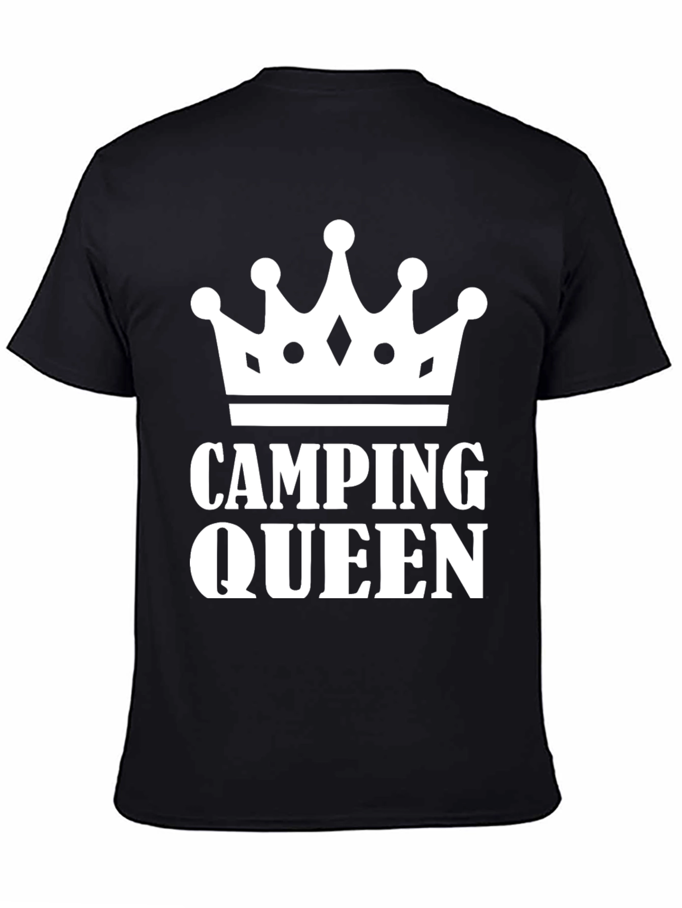 Camping Queen Black T-Shirt