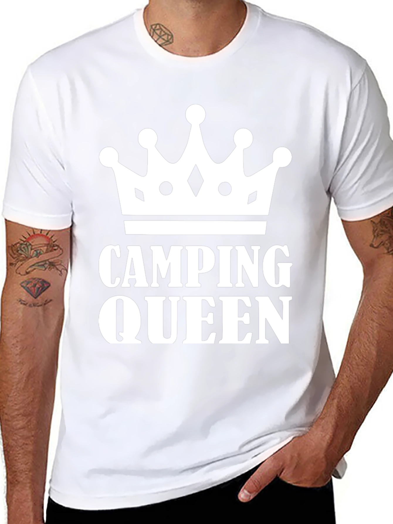 Camping Queen Black T-Shirt