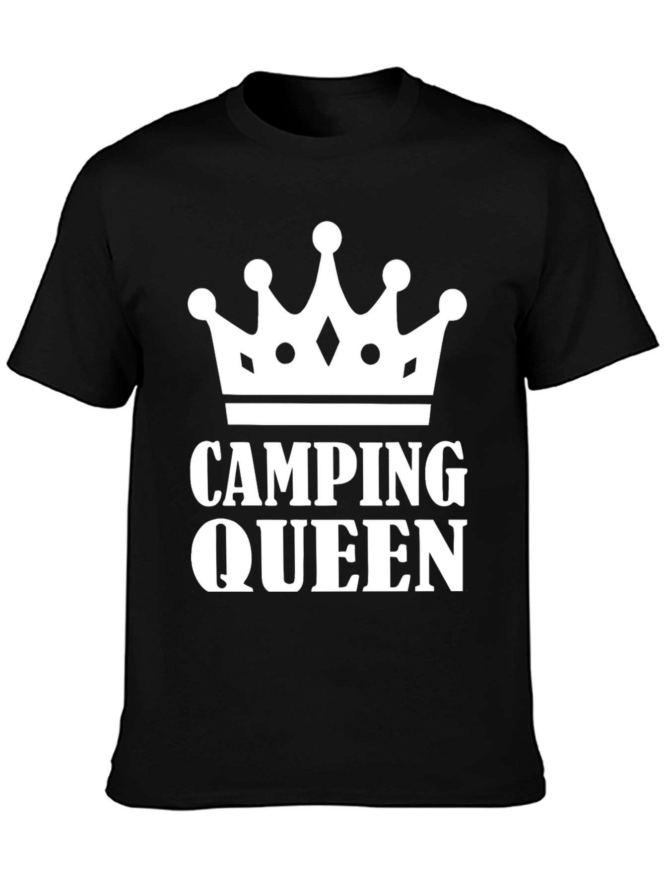 Camping Queen Black T-Shirt