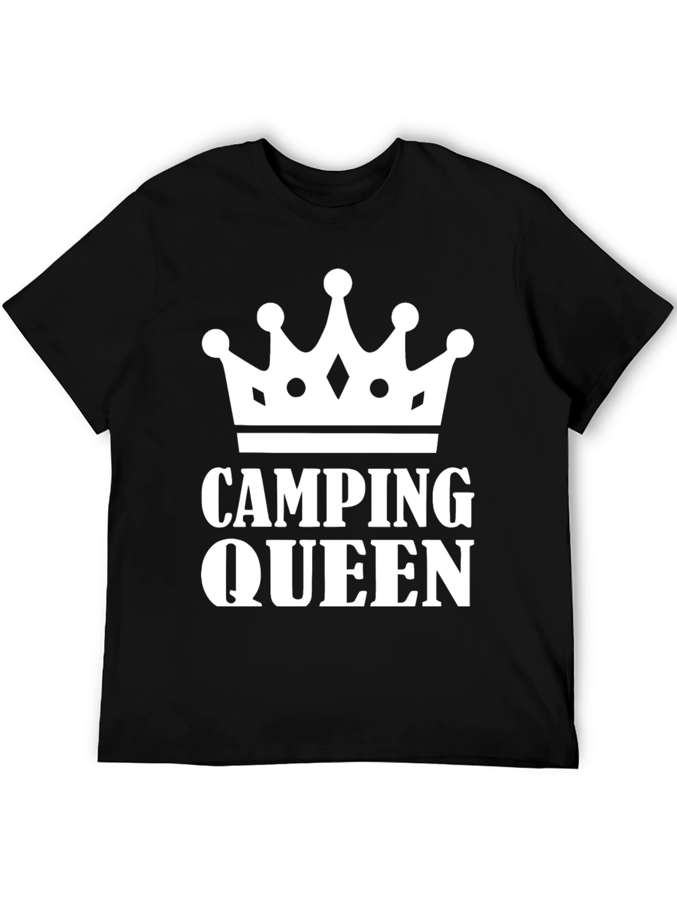 Camping Queen Black T-Shirt