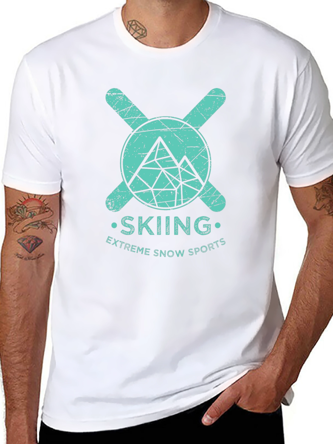 Skiing Graphic T-Shirt | Extreme Snow Sports Tee