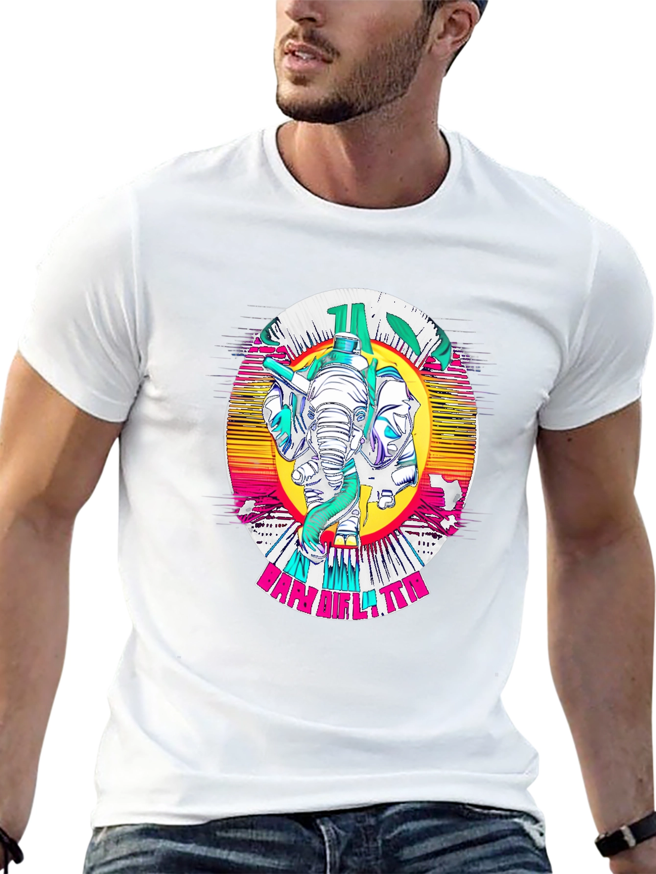 Retro Elephant Graphic Tee