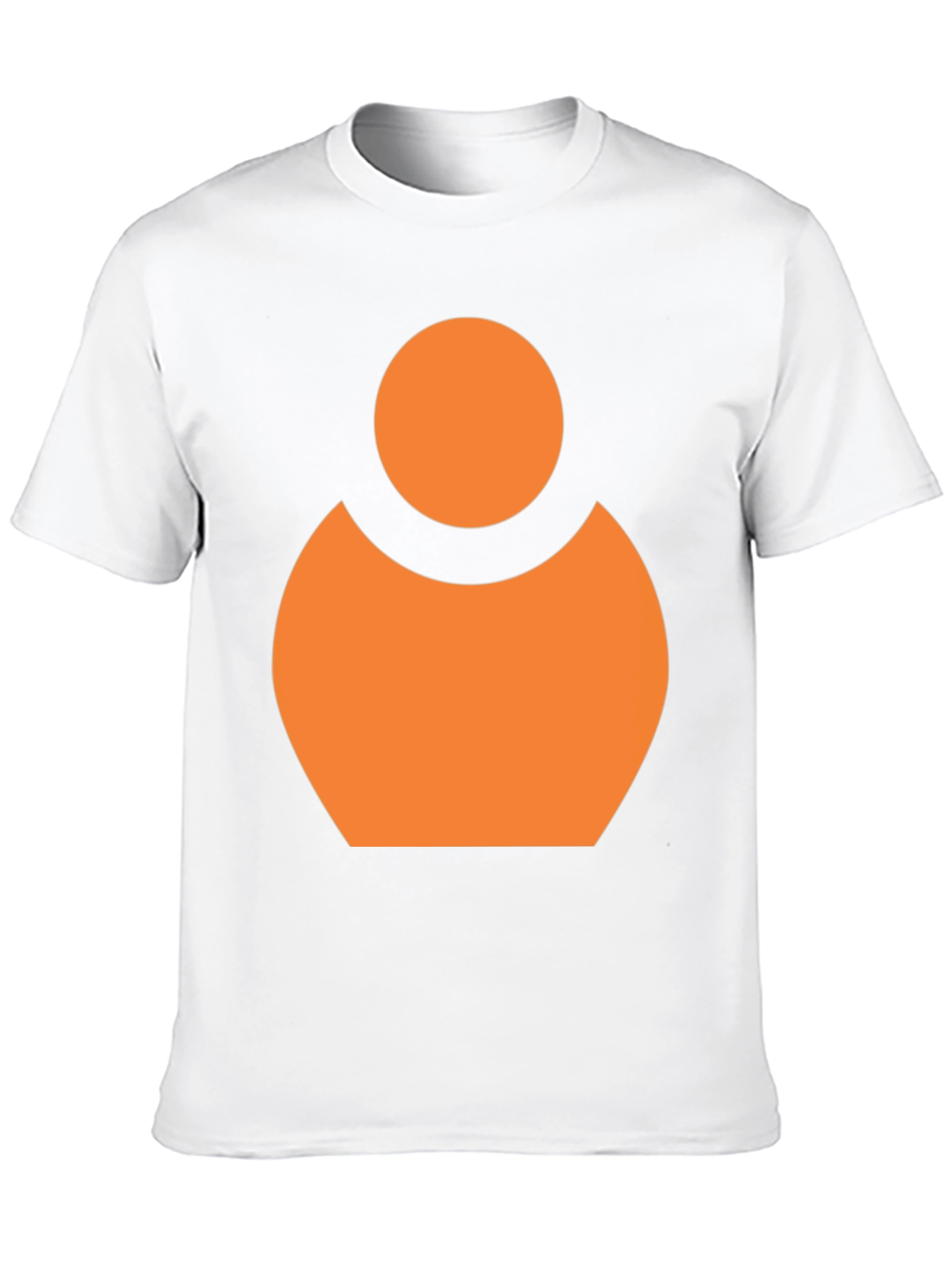 Abstract Orange Person Icon Black T-Shirt