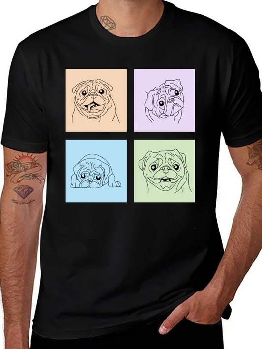 Pug Pop Art T-Shirt - Cute Dog Lover Tee