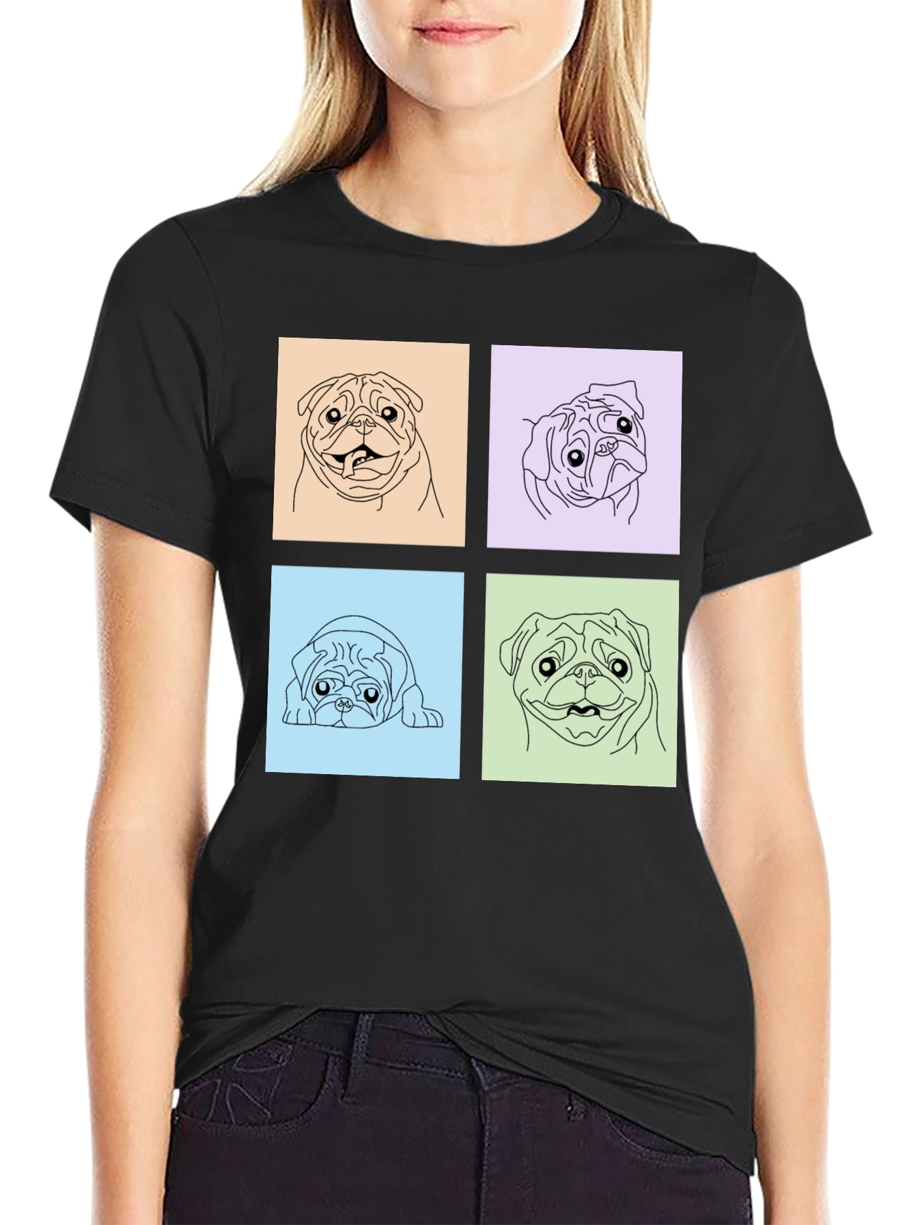 Pug Pop Art T-Shirt - Cute Dog Lover Tee
