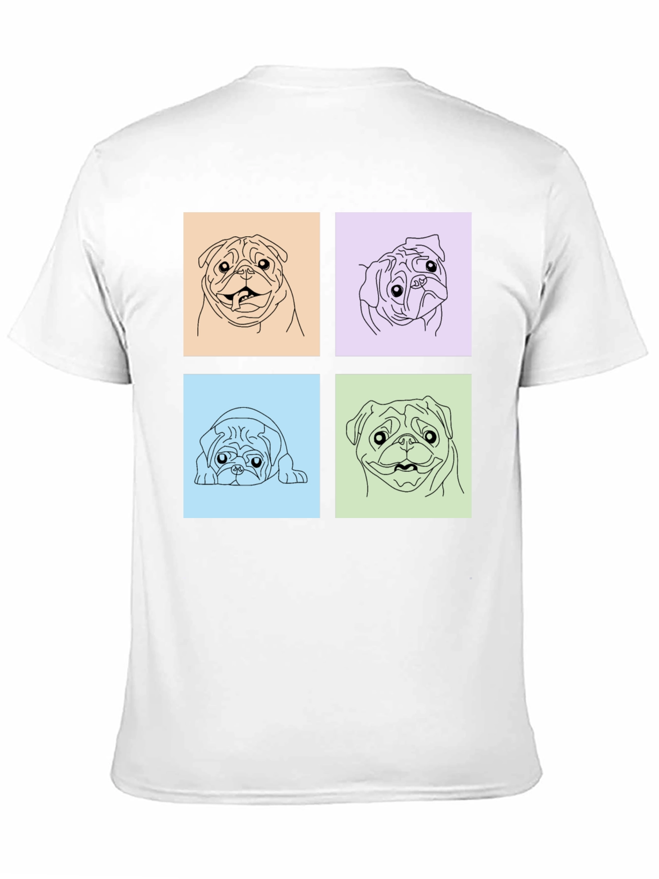 Pug Pop Art T-Shirt - Cute Dog Lover Tee