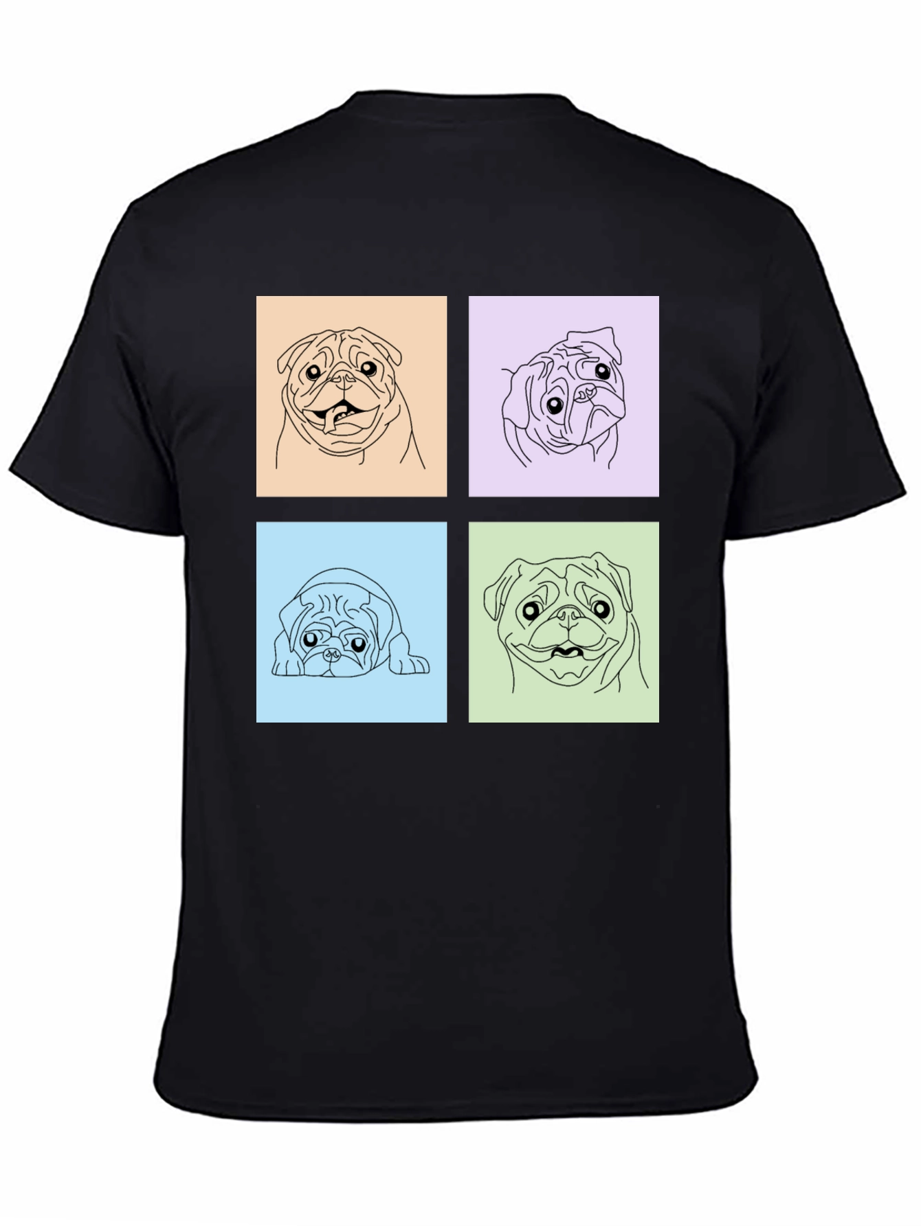 Pug Pop Art T-Shirt - Cute Dog Lover Tee