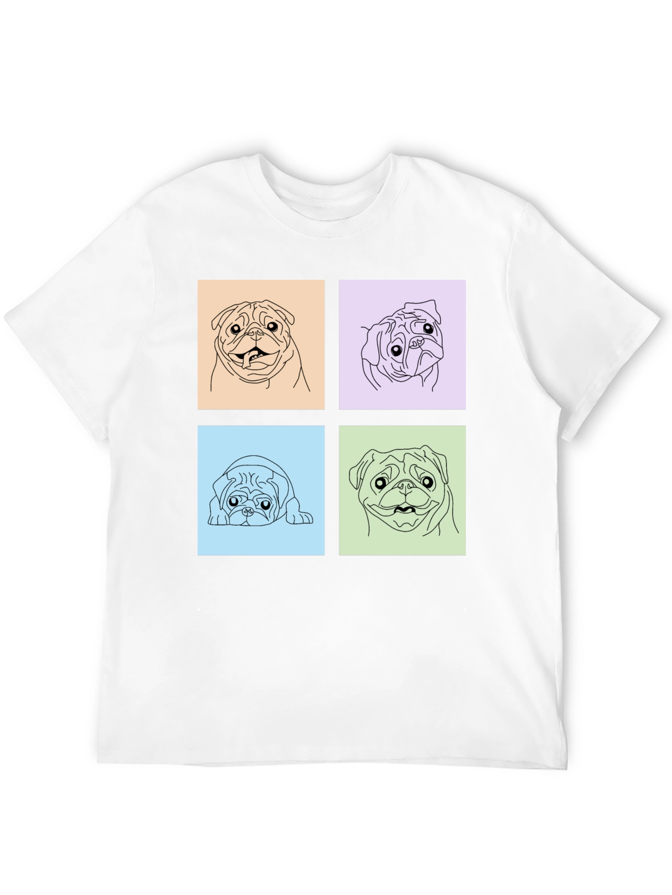 Pug Pop Art T-Shirt - Cute Dog Lover Tee