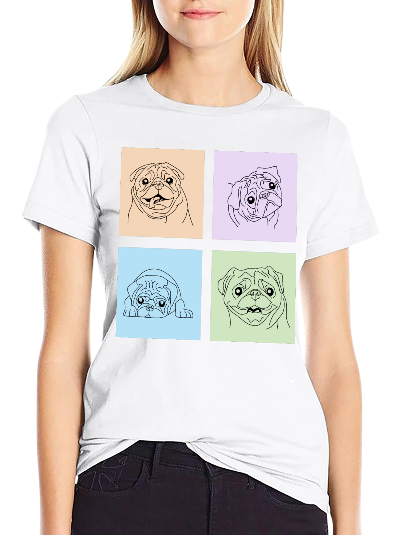 Pug Pop Art T-Shirt - Cute Dog Lover Tee
