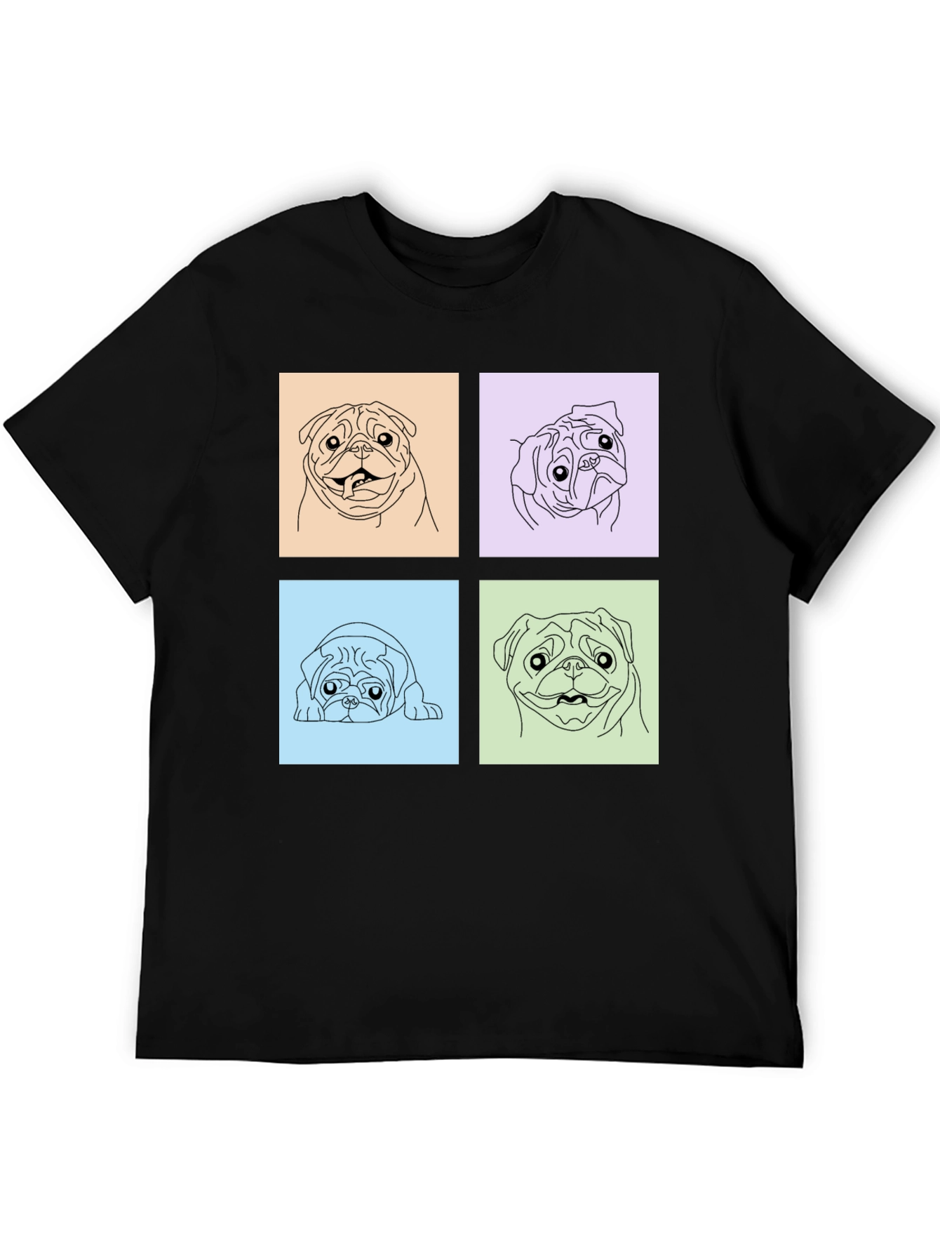 Pug Pop Art T-Shirt - Cute Dog Lover Tee