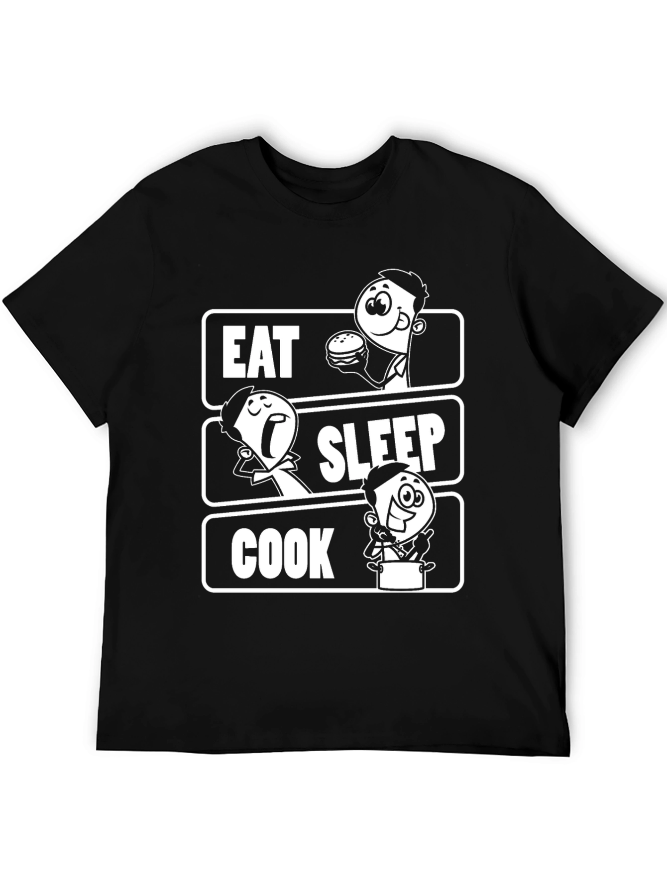 Eat Sleep Cook Graphic Tee - Chefs Humor
