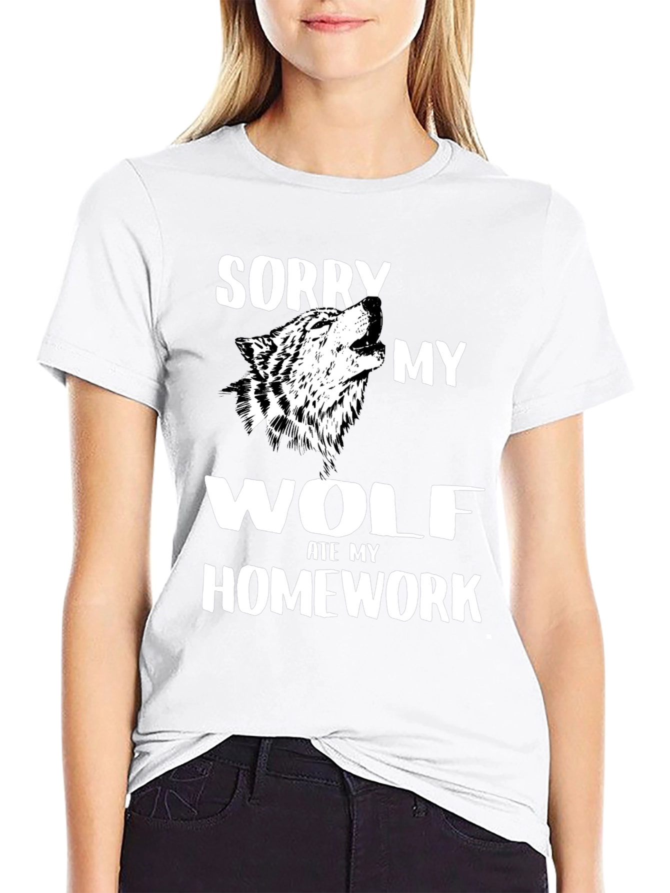 Wolf Ate My Homework Graphic Tee