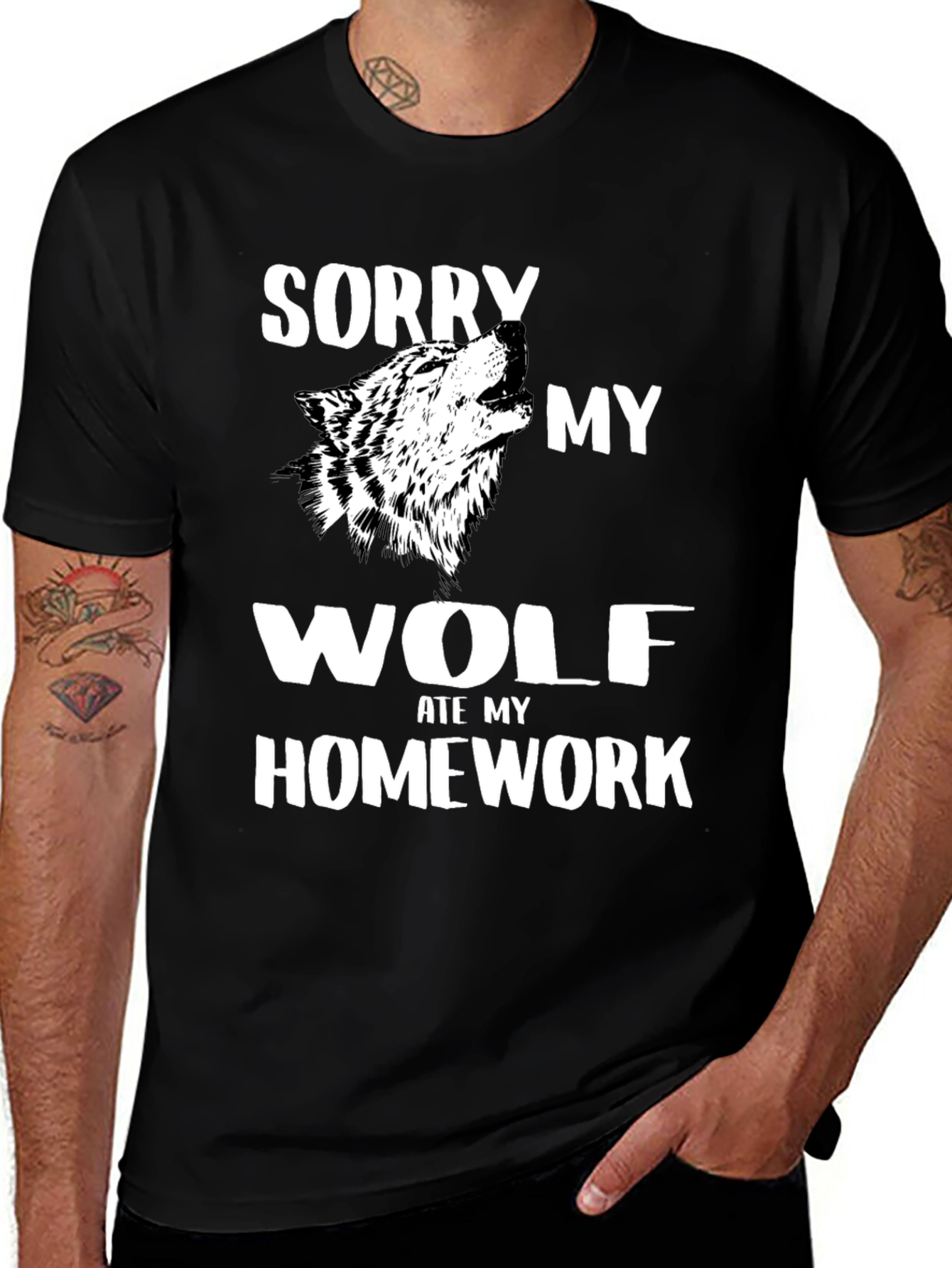 Wolf Ate My Homework Graphic Tee