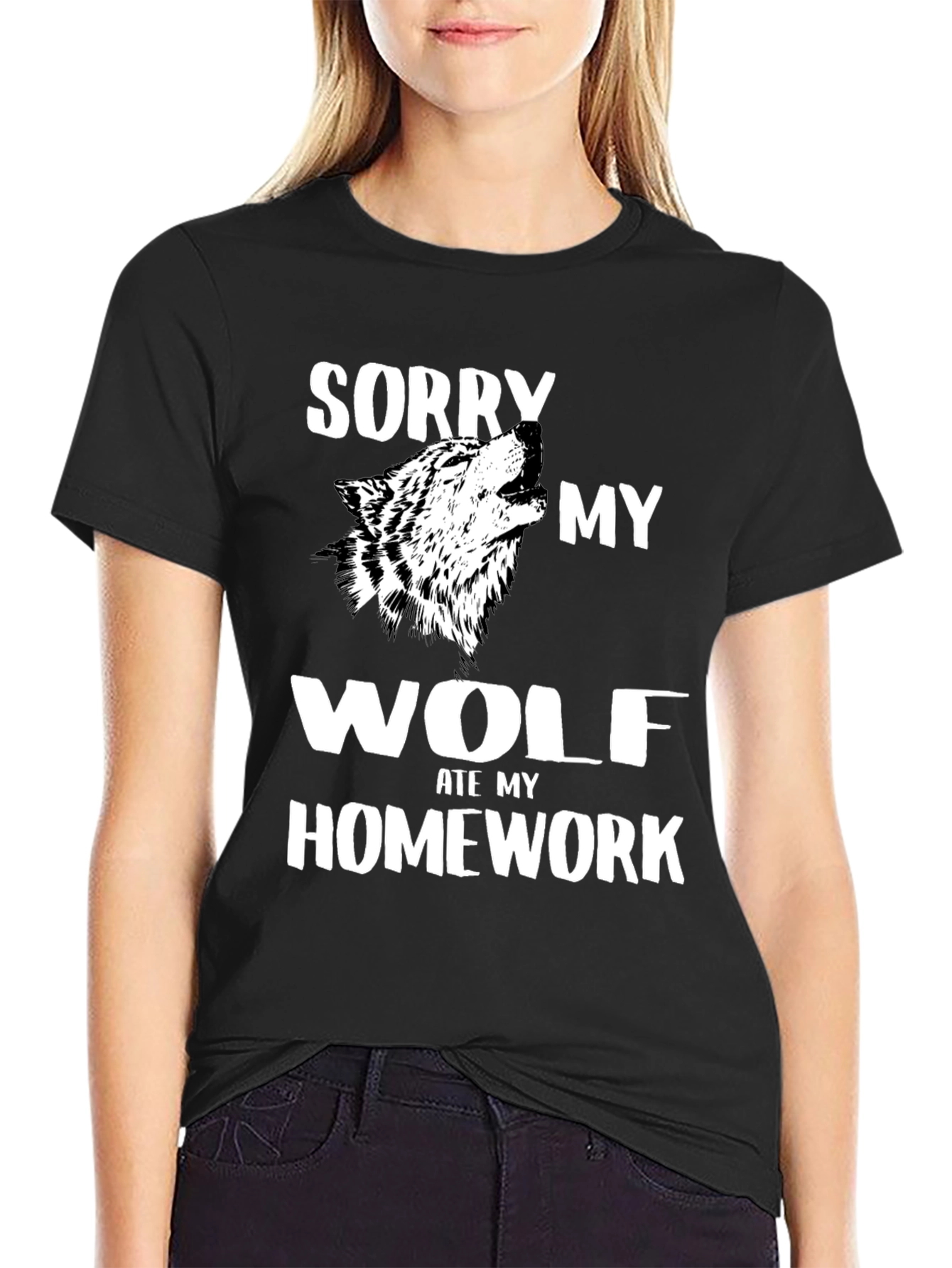 Wolf Ate My Homework Graphic Tee