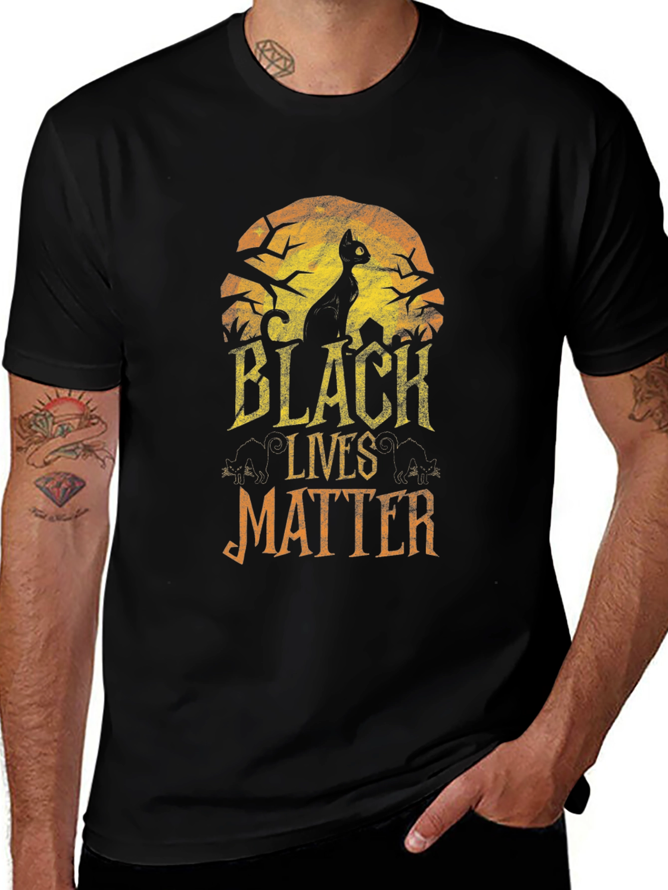 Black Cat Black Lives Matter T-Shirt