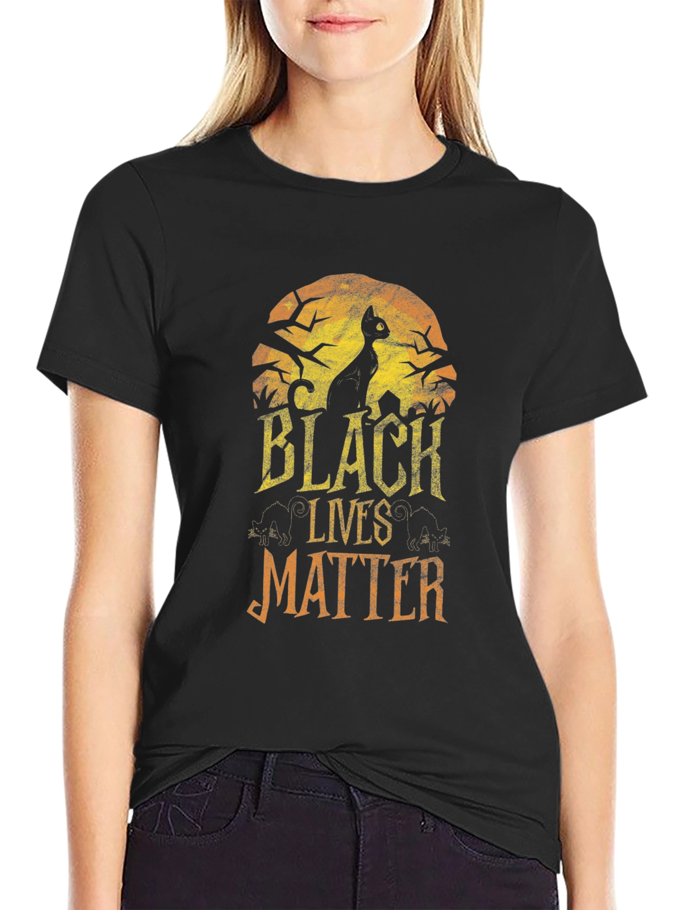 Black Cat Black Lives Matter T-Shirt