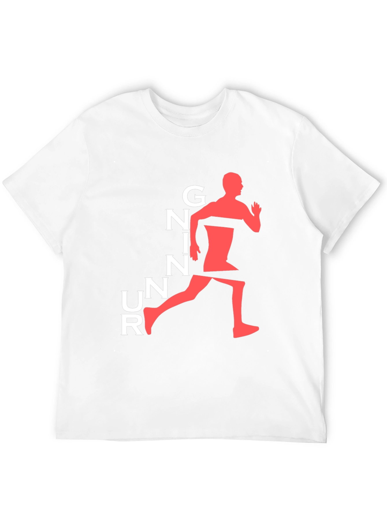Running Man Graphic Tee - Black Cotton T-Shirt