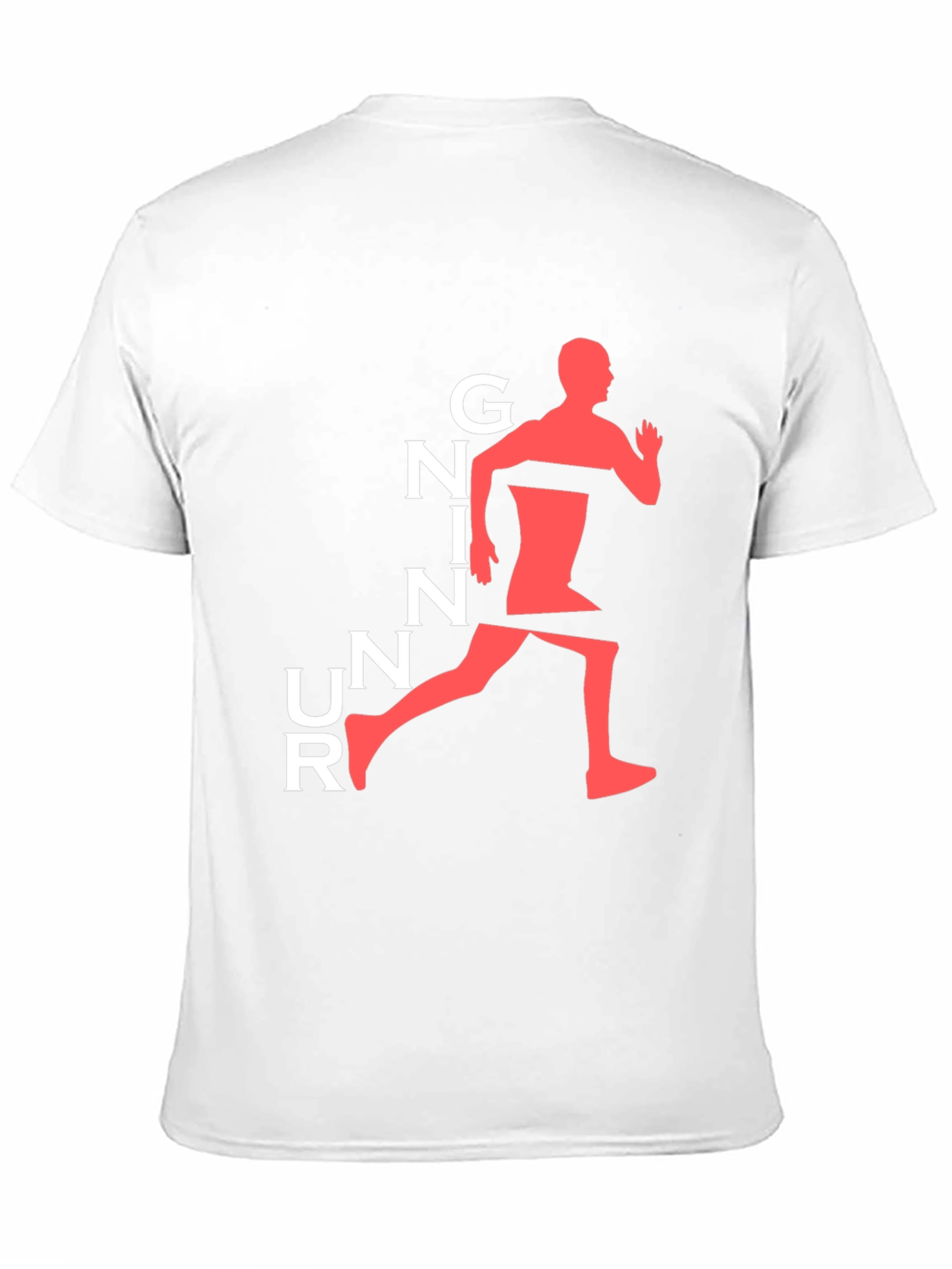 Running Man Graphic Tee - Black Cotton T-Shirt