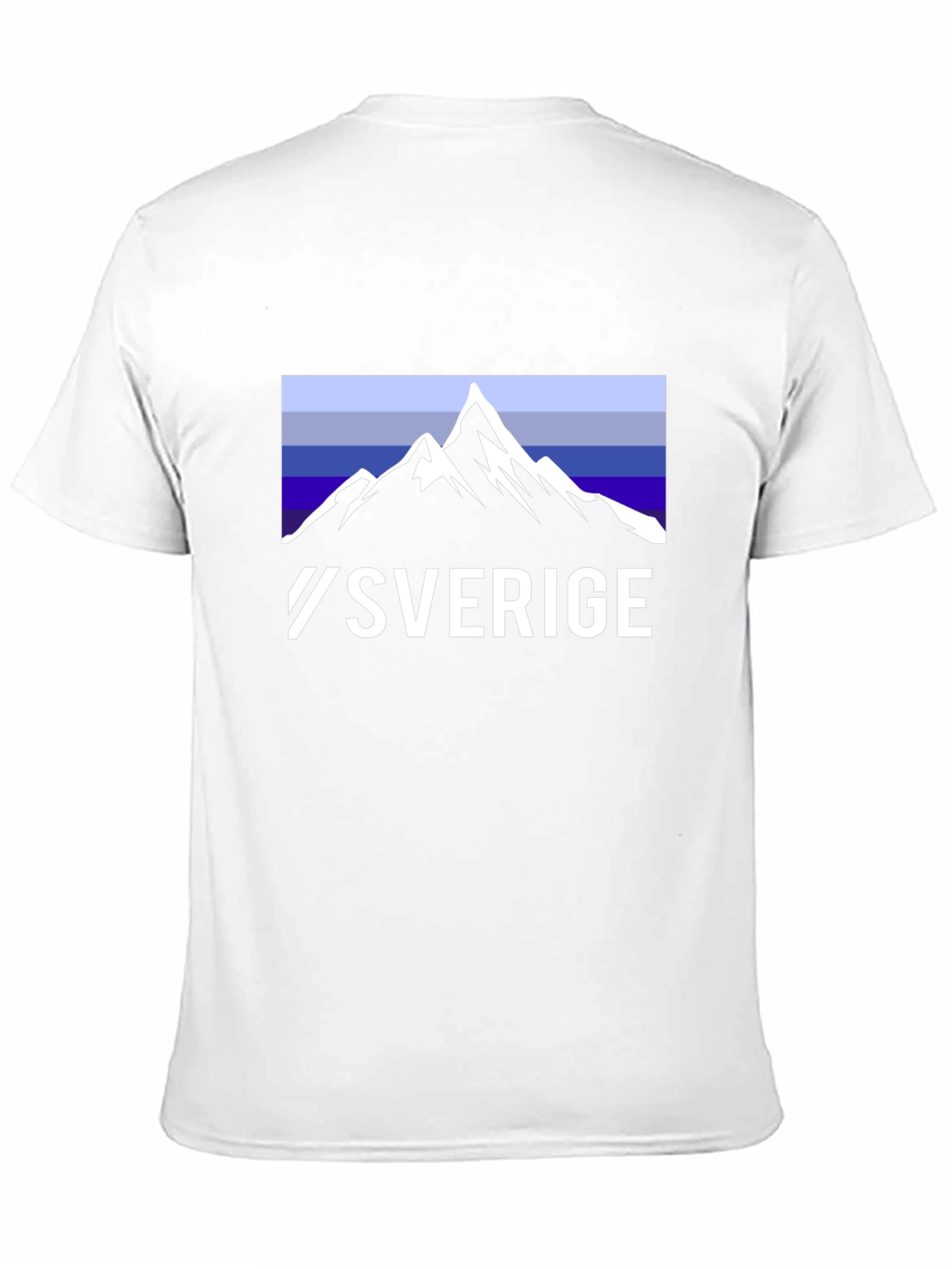 Sverige Mountain Graphic T-Shirt - Black
