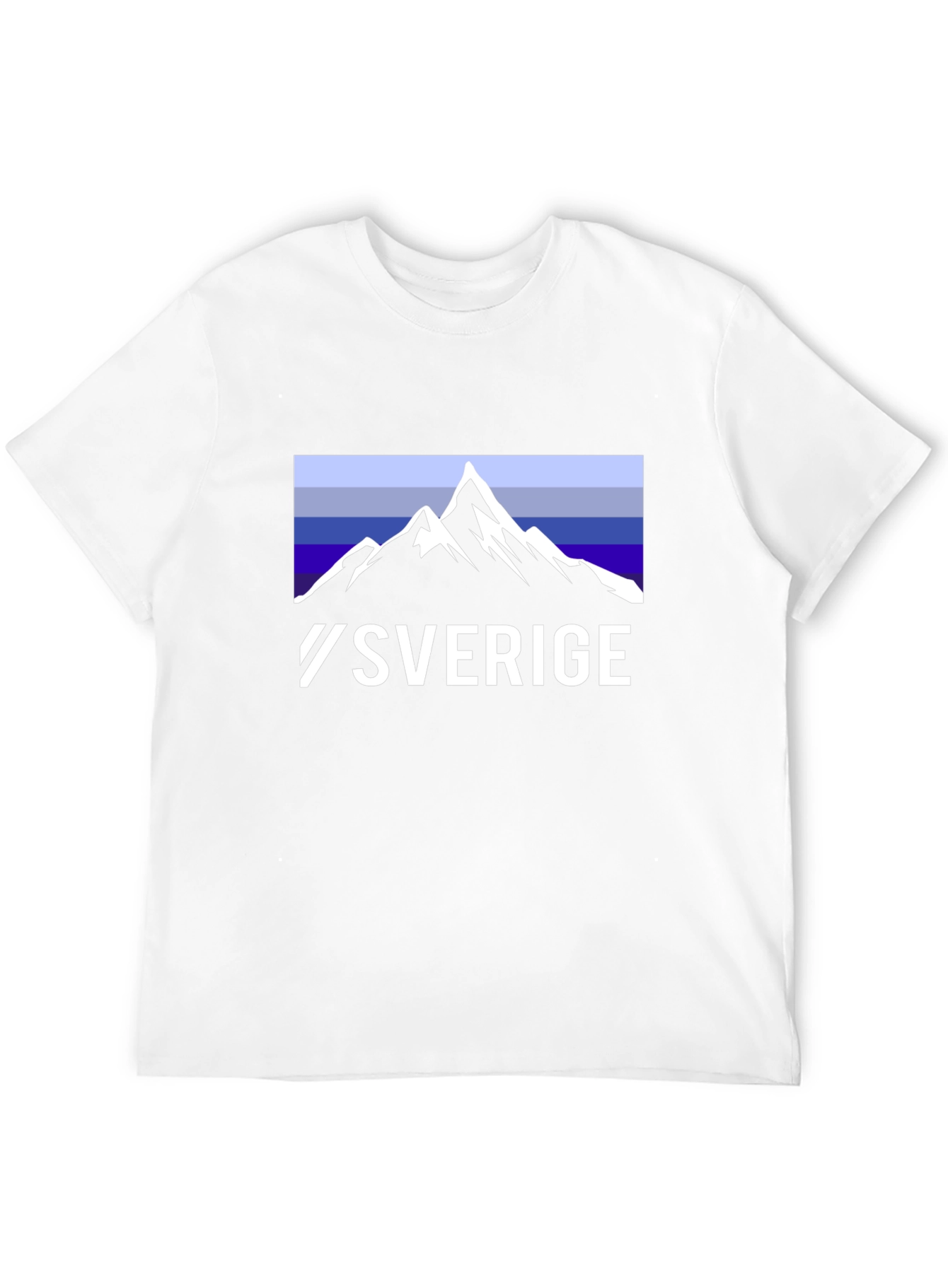 Sverige Mountain Graphic T-Shirt - Black