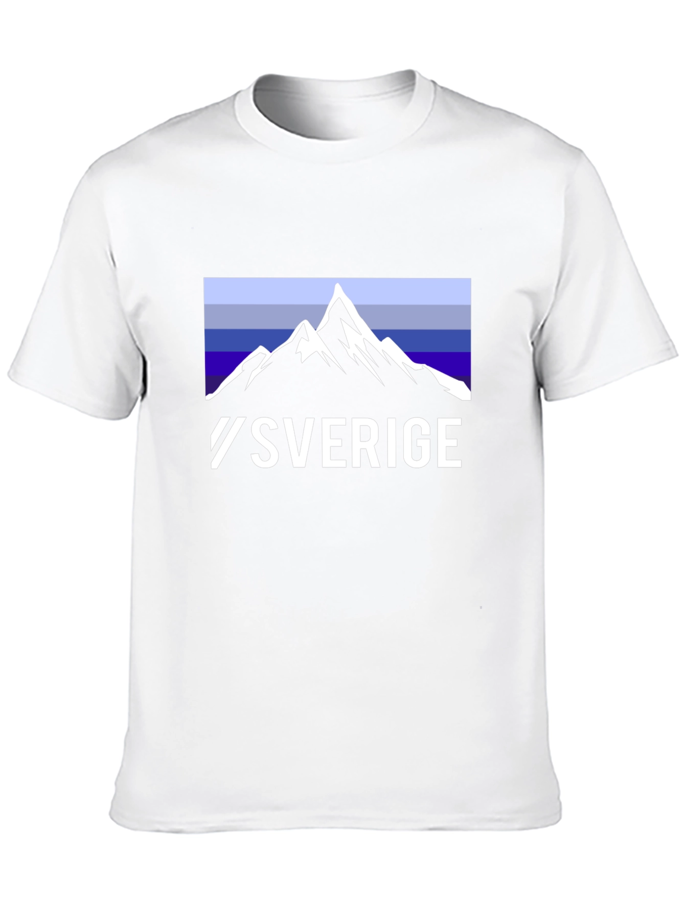 Sverige Mountain Graphic T-Shirt - Black