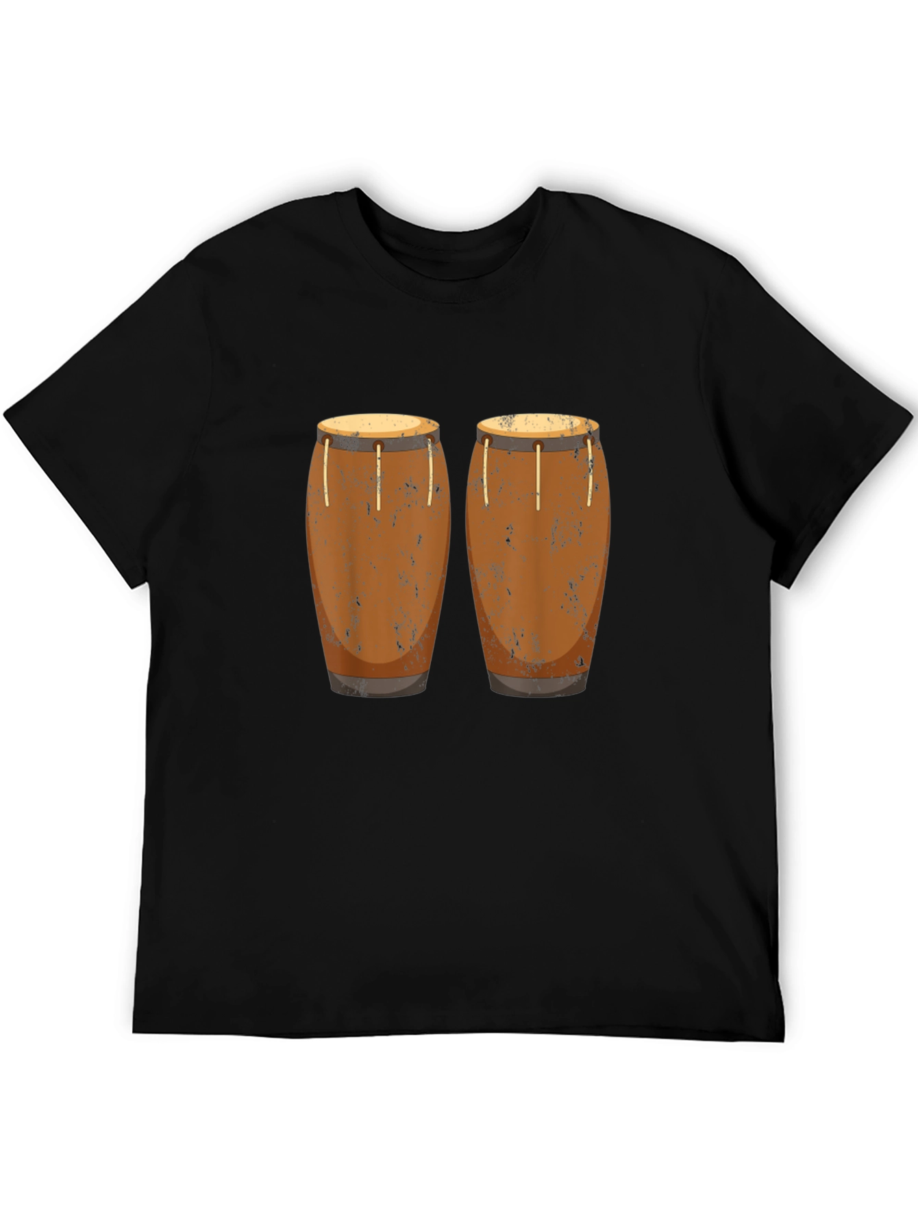 Conga Drum Graphic Tee - Black Unisex T-Shirt