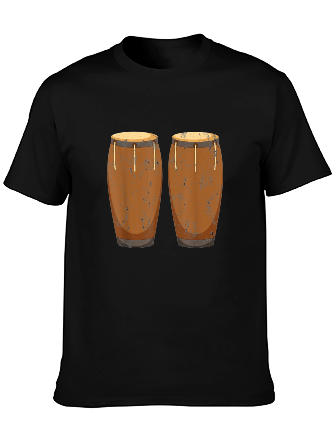 Conga Drum Graphic Tee - Black Unisex T-Shirt