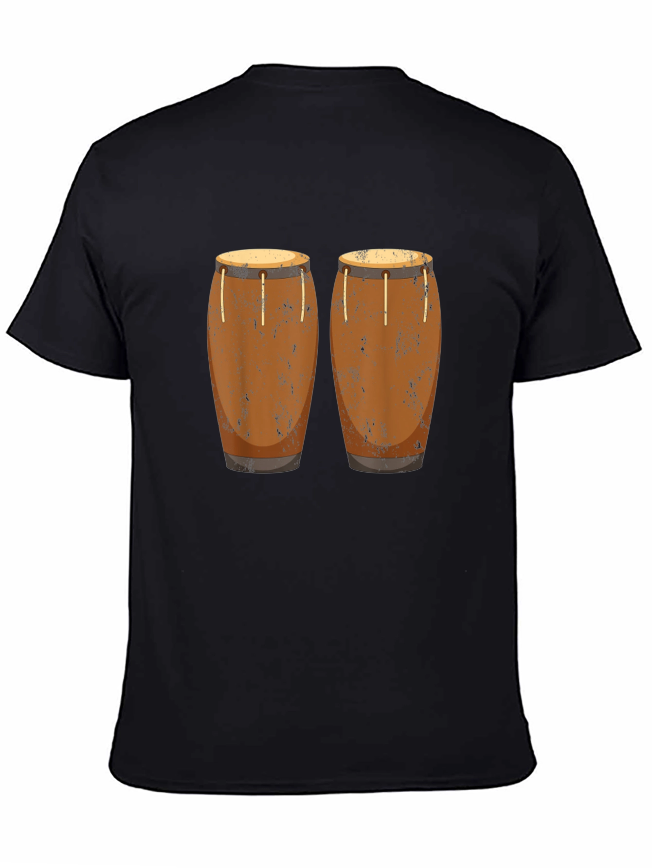 Conga Drum Graphic Tee - Black Unisex T-Shirt