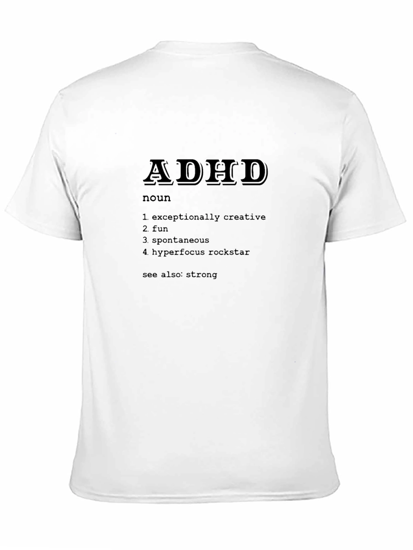 ADHD Definition Black T-Shirt Creative Fun Rockstar